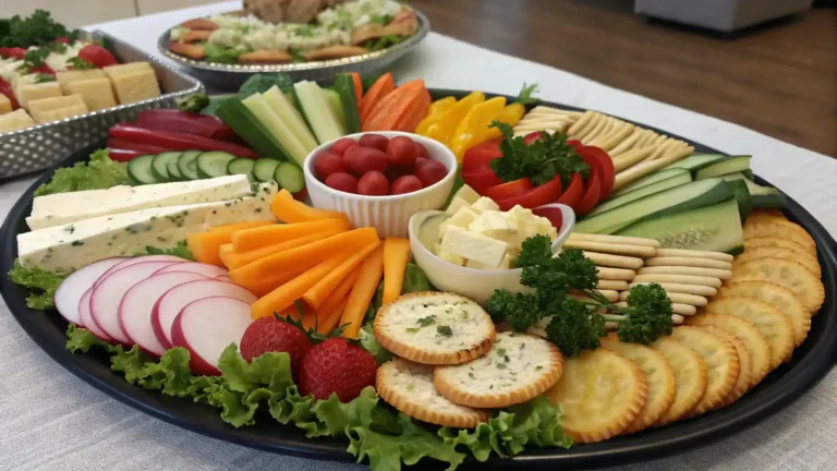 A stunning platter filled with a variety of Mother's Day appetizers, showcasing vibrant colors and textures.