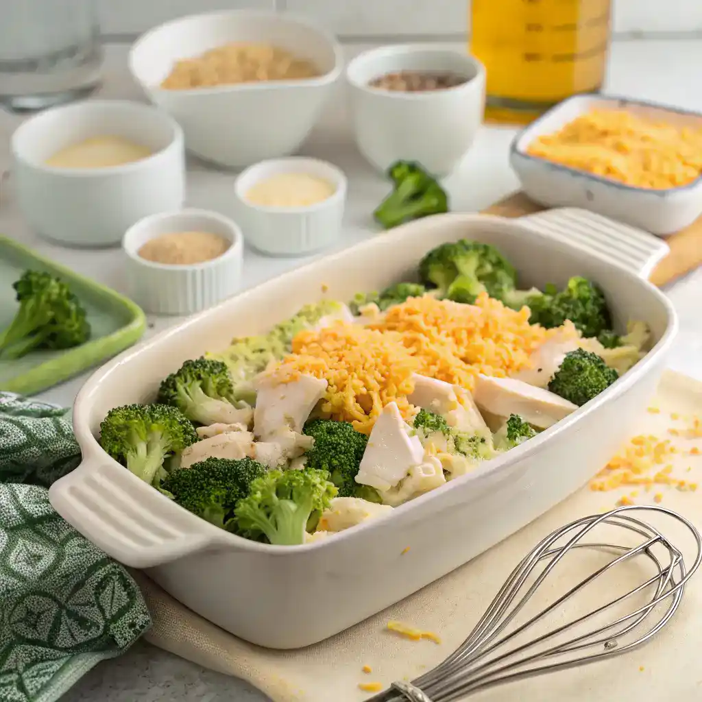 Pro tips for making broccoli chicken cheese casserole, including fresh ingredients and cooking techniques.