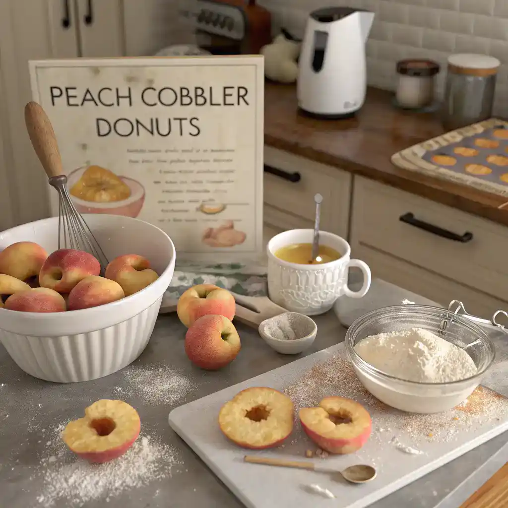 Pro tips for making Peach Cobbler Donuts with fresh ingredients.