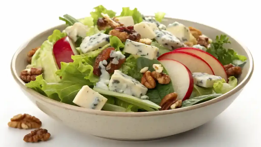 A beautifully plated Blue Cheese Salad with vibrant colors.