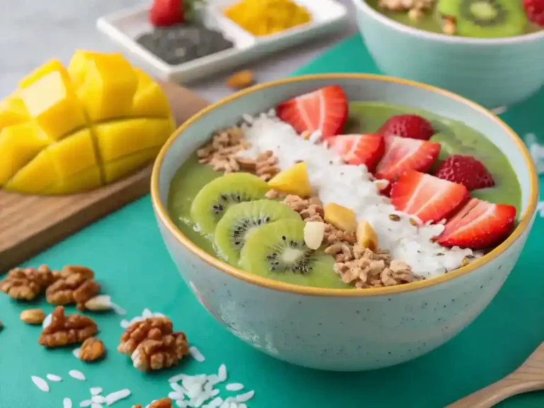 A beautifully presented Smoothie Bowl with vibrant toppings.